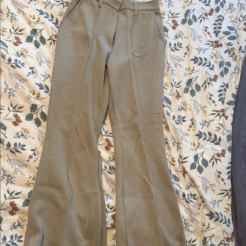 Stylish Tan Flared Pants